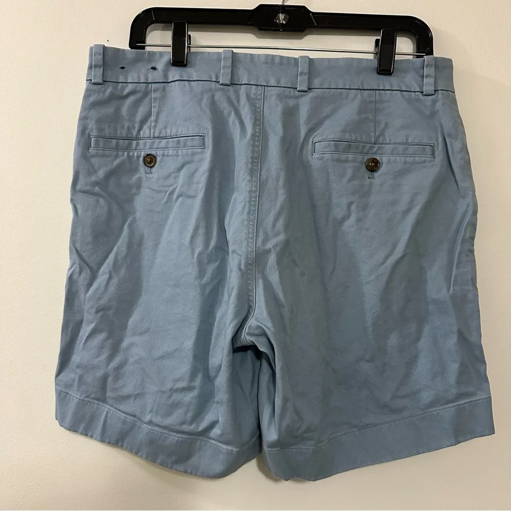Brooks Brothers Shorts Mens 34 Waist Pale Blue Chino Bermuda Golf‎